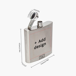 6oz Stainless Steel Flask with Funnel